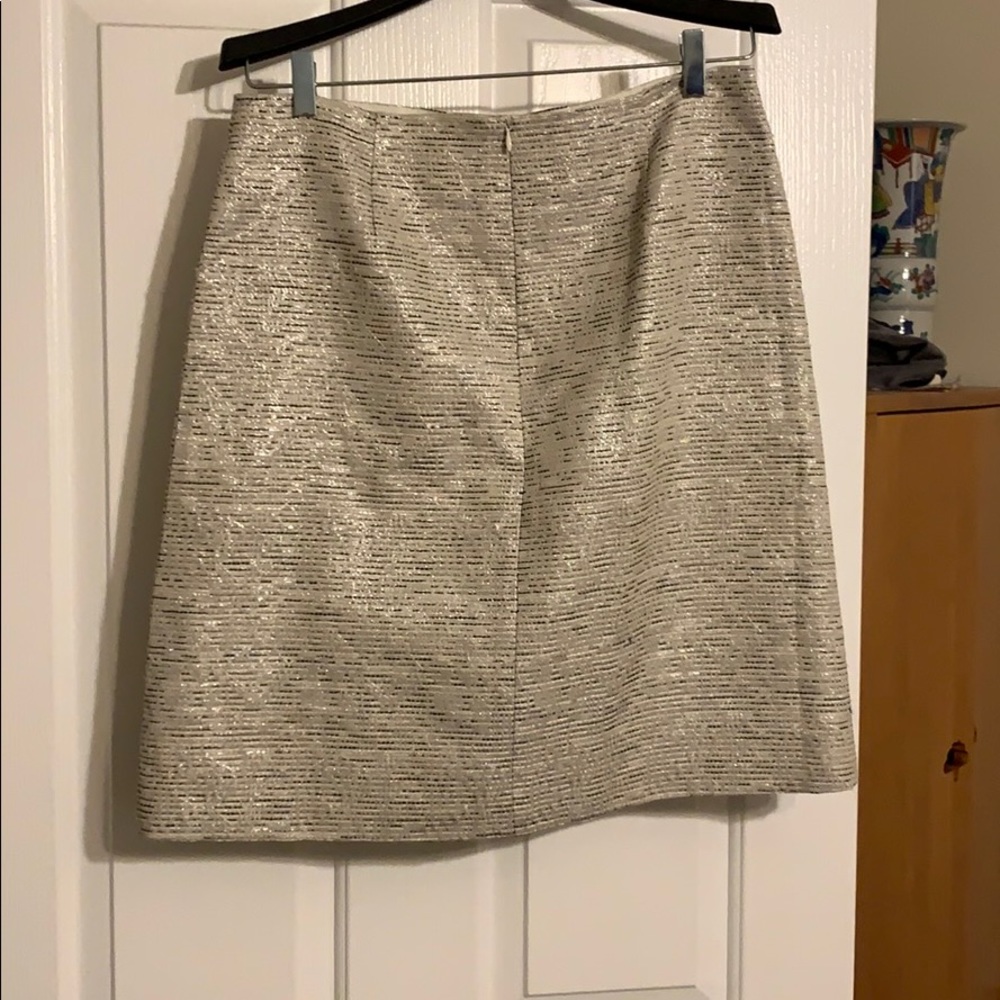 Silver/Black/White metallic skirt Beth Bowley